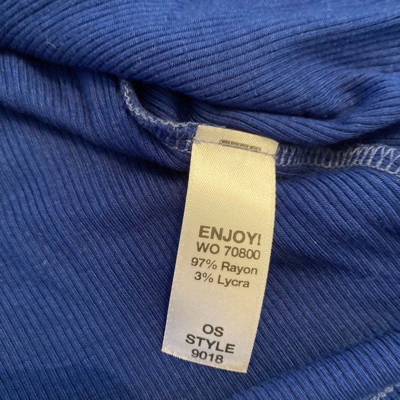 Michael Stars Royal Blue Ribbed Top NWOT - Picture 4 of 4